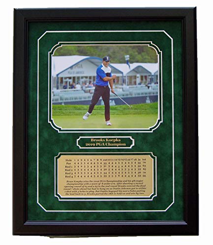 GFSF Brooks Koepka 2019 PGA Championship 8x10 After Final Putt Professionally Framed and Double Matted
