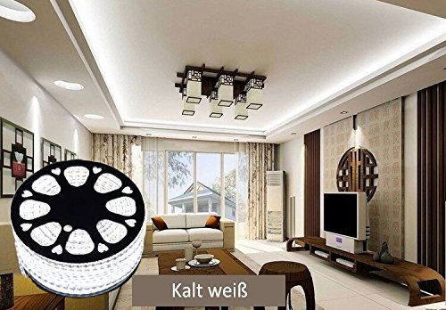 STRISCIA BOBINA LED 100 MT METRI IMPERMEABILE MONOLED DA ESTERNO INTERNO ALIMENTATORE INCLUSO LUCE BIANCA FREDDA BIANCO FREDDO ADDOBBI ESTERNI NATALIZI