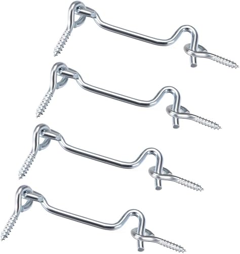 uxcell Gancho giratorio de puerta de puerta de 2 pulgadas, para puerta de ventana de madera con tornillos de montaje, 4 unidades