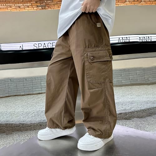 Boys Cargo Pants Kids Wide Leg Baggy Parachute Pants Casual Loose Fit Y2k Harem Joggers Trouser Track Pant 8-15 Years2
