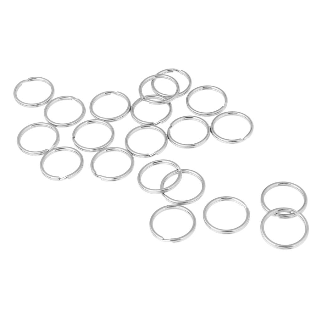 10 set di 20 portachiavi a forma di foglia, anelli per portachiavi, artigianato, 1,8 x 28 mm