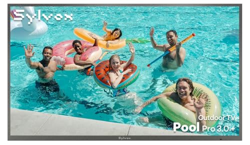 Image of SYLVOX 43 inch Outdoor TV, 2000 Nits Full Sun Outdoor TV for Bright Outdoor Conditions, 4K UHD HDR10, IP56 Weatherproof, Anti-Glare Matte Screen, Dolby Atmos, Smart Google TV, Pool Pro 3.0+ Series (2026)