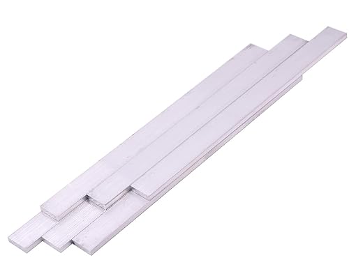 Miniatura 3 de 6 piezas de barra plana cuadrada de aluminio de 1/4 pulgadas (0.236 in) x 1 pulgada (0.984 in), barra plana cuadrada de aluminio de 12 pulgadas de
