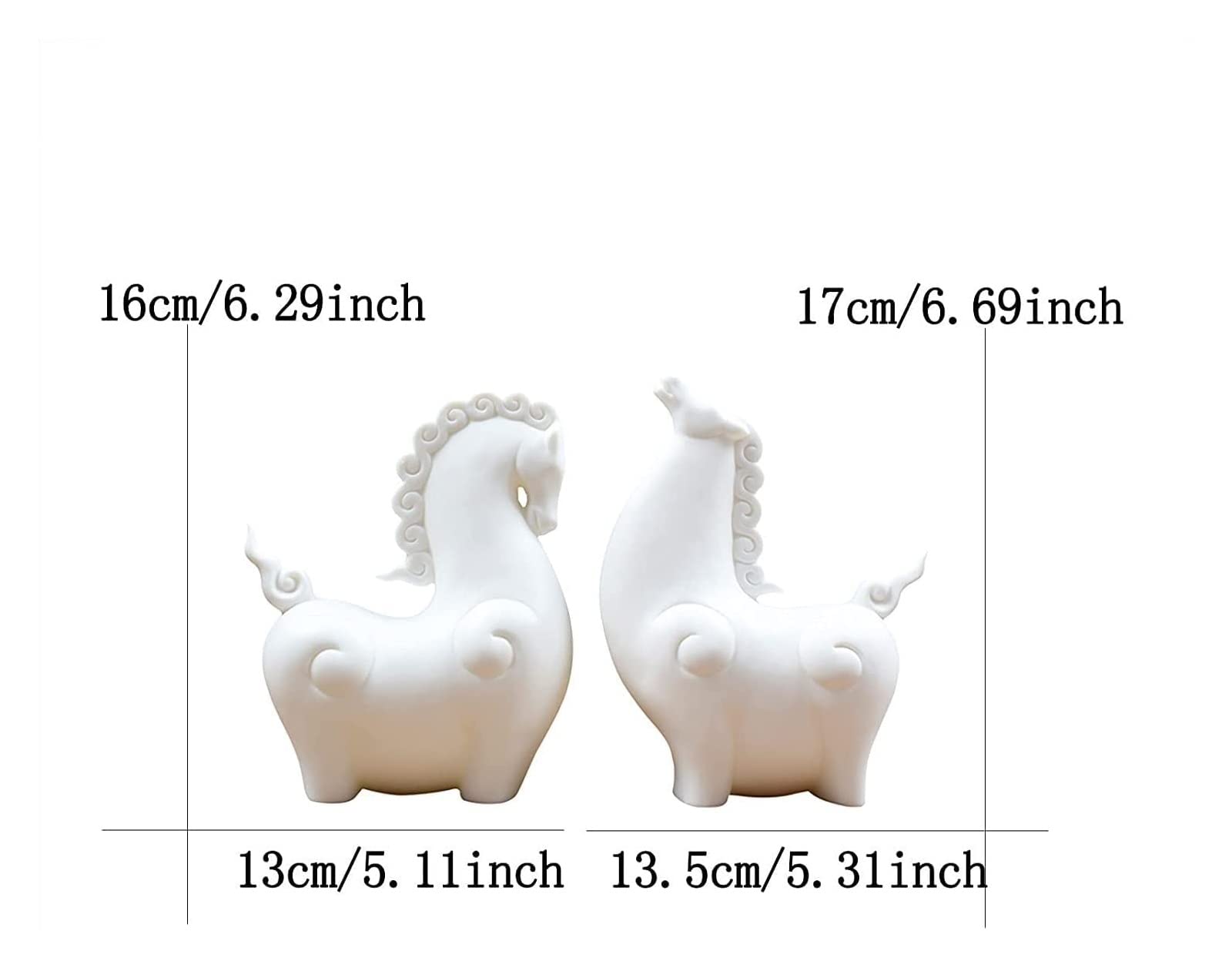 Na biurko biurko biurko biuro dom biuro półka ozdoba statuetka ozdoby rzeźby konia statuetki do dekoracji domu nowoczesne, ceramiczne figurki zwierząt dekoracja domu do salonu, ozdoby dla miłośników