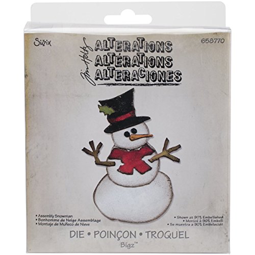 Sizzix Bigz Die by Tim Holtz, 5.5 by 6-Inch, Assembly Snowman Sizzix Bigz Die by Tim Holtz, 5.5 by 6-Inch, Assembly Snowman