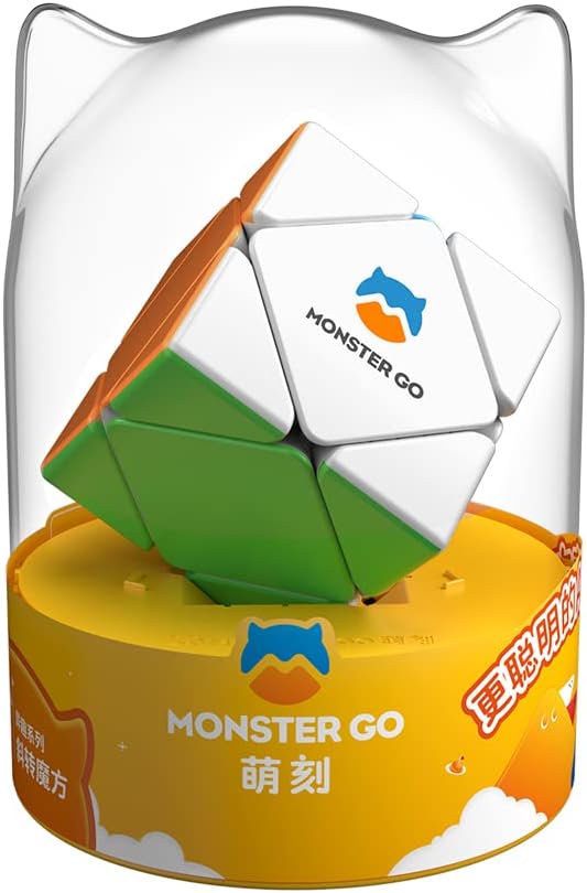 Monster Go Skewb, Stickerless Magic Speed Skewb Puzzle Cube Magic Cube(Premium Package)