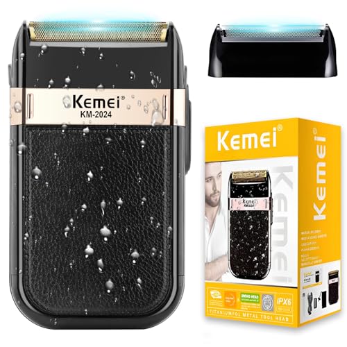 Photos - Shaver Kemei Foil for Men Electric Twin Blade Razor Cordless Double Foil Barber Beard Skin Fade Shaver 8000 RPM High Speed