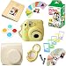 Fujifilm Instax Mini 8 Film Camera (Yellow) + Instax Mini Film (20 Shots) + Protective Camera Case + Selfie Lens + Filters + Frames Photix Decorative Design Kit