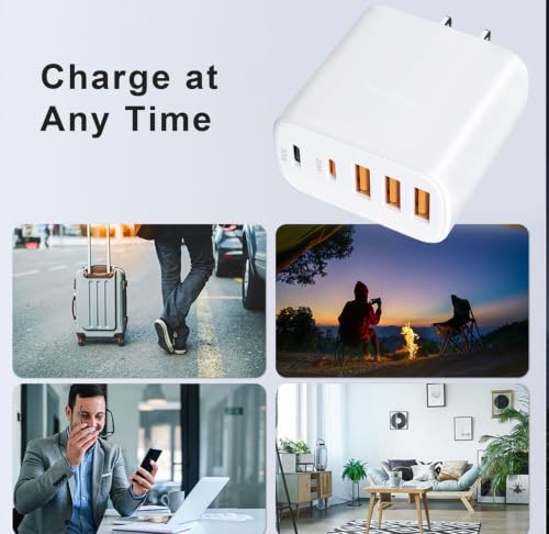 2-Pack 60W 5-Port（3A+2C Multi-Port Charging Station with Wall Plug. - image 7