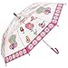 Idena 50048 - Parapluie enfant pour fille, avec motif de sirène magique sur plastique transparent, diamètre environ 83 cm, longueur environ 66 cm