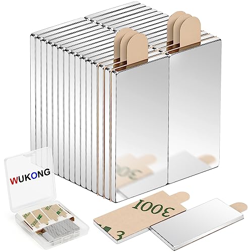 Wukong 30 Piezas Imanes Adhesivos Imanes Potentes, 20×10×1mm Imanes Pequeños Adhesivos Imanes Neodimio, Imanes Potentes Pequeños Barra para Artesanías, Bricolaje, Cocina y Oficinas