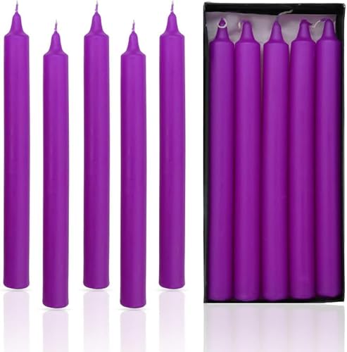 Axiom Candles | 10 Inch Dripless | Straight, Purple, Pack of 30