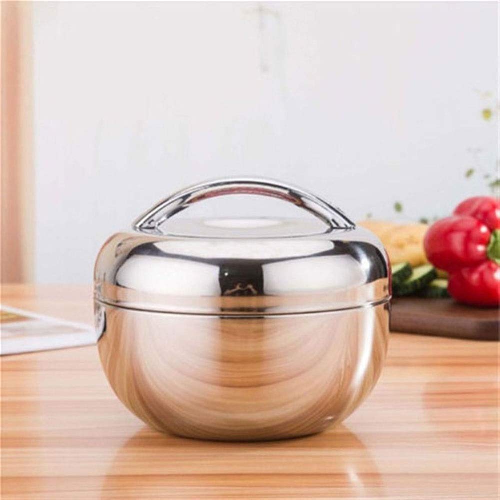 fiambrera, Cajas Bento Mini de acero inoxidable, caja redonda doble capa