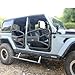 SYHVU Front Doors Set Off Road Fit for 2018-2024 Jeep Wrangler JL/JLU,2 Side Rear View Mirrors,Fashion Special Outlook Design with Big Size Tube,Front
