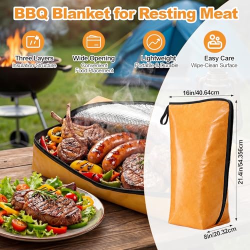 Kit parrillero 9 piezas con accesorios y manta aislante para BBQ miniatura 2