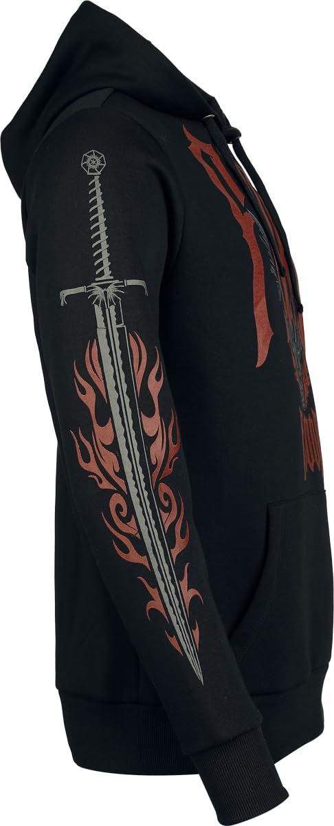 Game of Thrones Cult - Blood Uomo Felpa con Cappuccio Nero 60% Cotone, 40% Poliestere Regular
