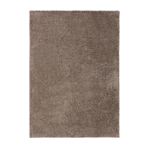 benuta Basic Tapis Poils Long Soho - Taupe 240x340 cm - Doux Minimaliste - Lavable - Nettoyage Facile - Compatible avec Chauffage au Sol - pour Chambre,...