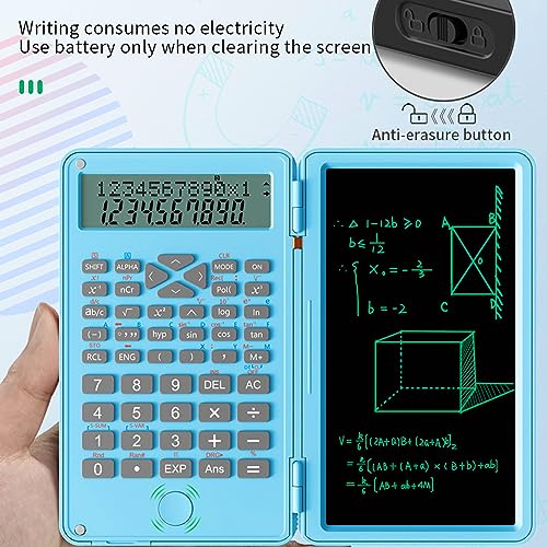 10 Bit Scientific Calculators, LCD Scientific Calculator with Writing Board and Pen - Image 4
