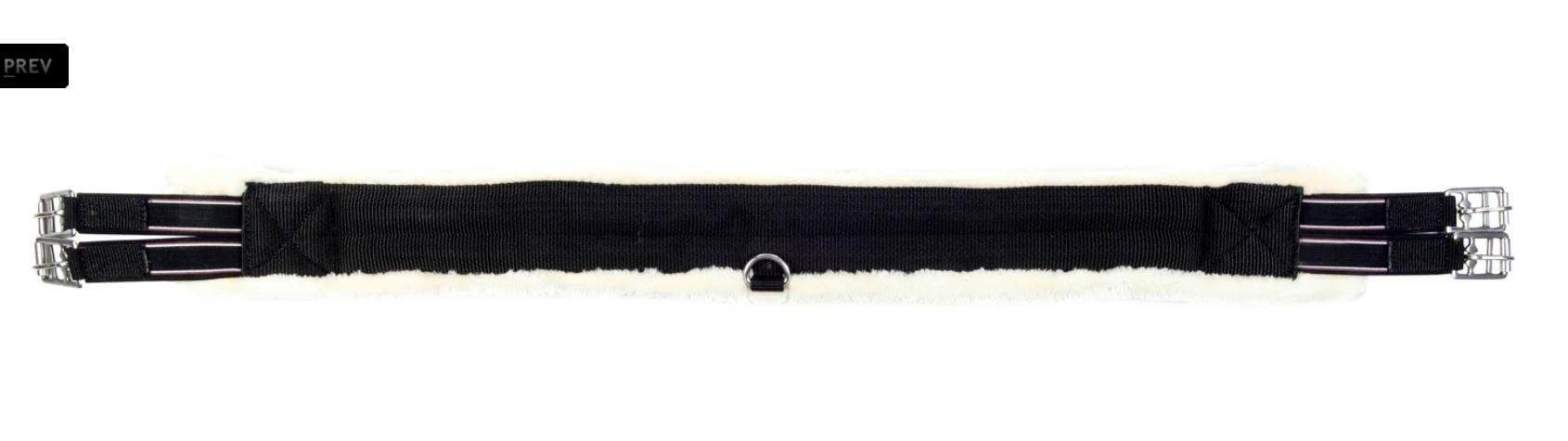 Preto Sangle De Selle Synthétique équine Avec Extrémités élastiques Douces En Fausse Fourrure/vison/polaire - Sangle En Nylon Résistante Aux Déchirures - Rembourrée - Anti-frottement - Pour Cheval