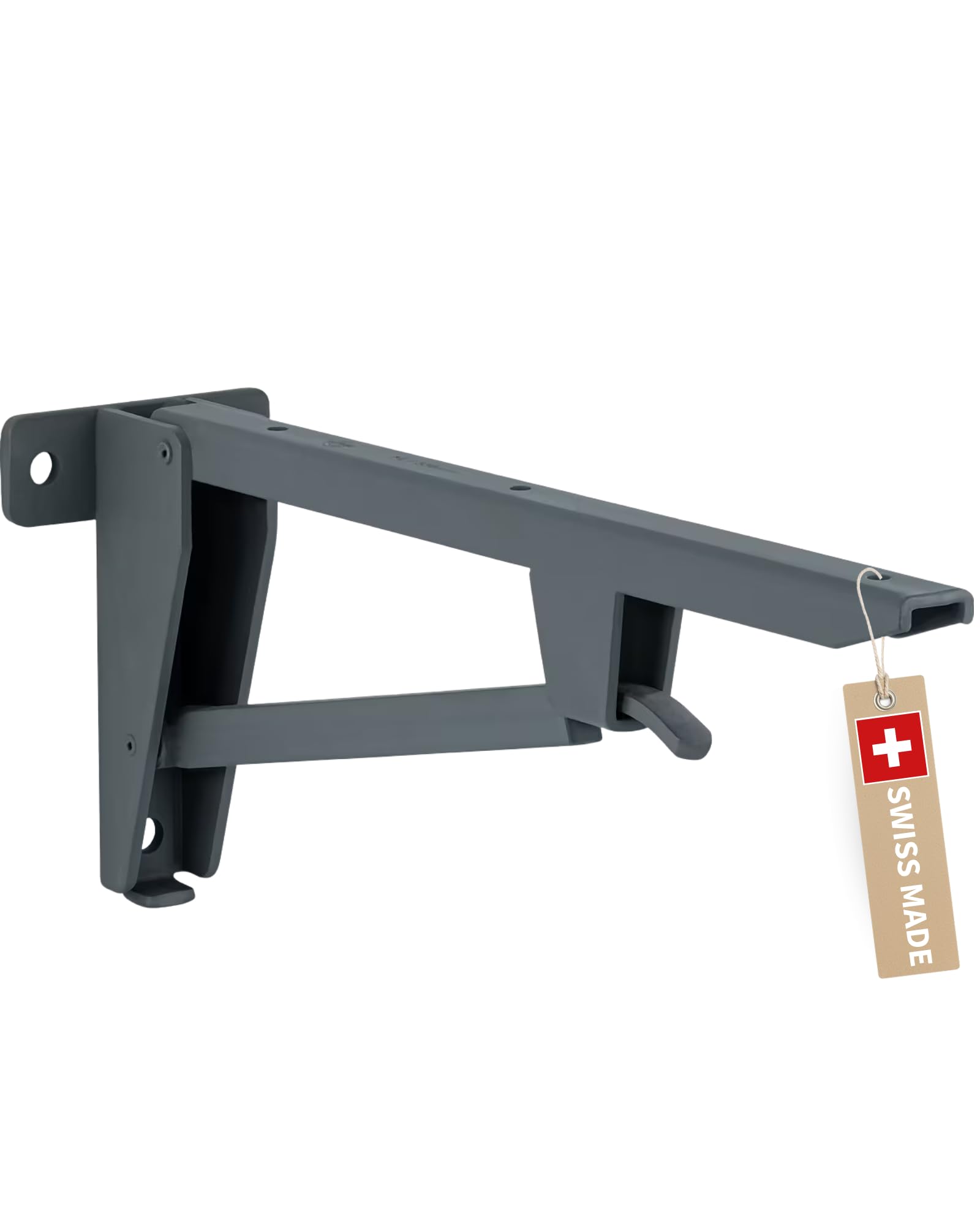Gedotec Folding Support Folding Console Bench Console Heavy Duty Angle | ODIN | Depth 680 mm | Solid Steel | Load Capacity up to 150 kg | Pack of 1 - Foldable Heavy Duty Carrier for Wall Mounting