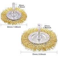 9Pcs Wire Wheel Brush Set, Brass Coated Wire Brush Wheel Cup Brush With 1/4-Inch Shank For Iron - View #11
