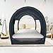 Bed Tent Dream Tents Bed Canopy Shelter Cabin Indoor Privacy Warm Breathable Pop Up Queen Size for Kids and Adult Patent Pending PitchBlack(Mattress Not Included)