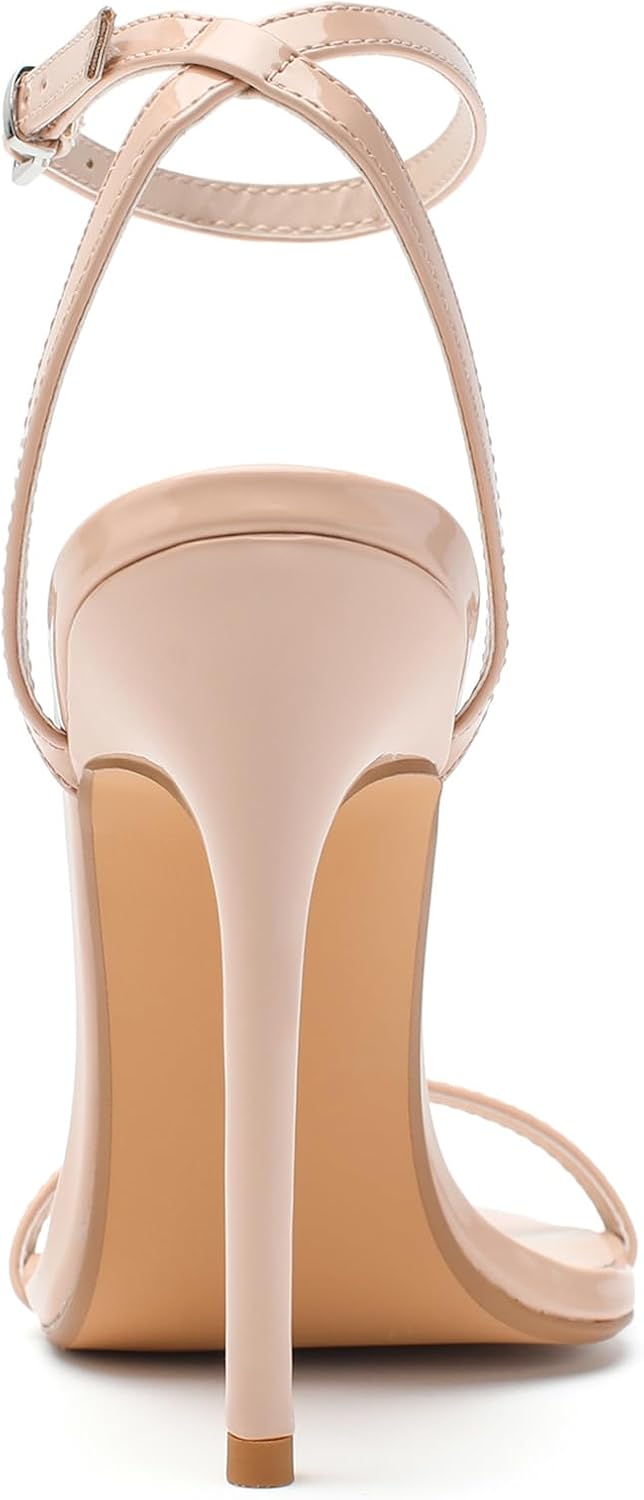 Womens Strappy Lace Up Heels Sexy Stiletto High Heeled Open Toe Strap Summer Dress Shoes - Image 5