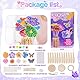 Own1one Bastelset für Mädchen 6-8 Jahre, Blumenstrauß Basteln mit PaillettenSpielzeug ab 4-12 Jahre Mädchen Burtstagsgeschenk für MädchenPapierbastelset Poke Art Blumen Basteln Kinder