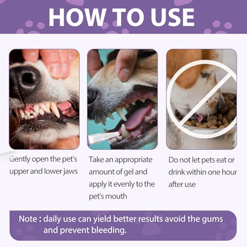 nailpretty 3 Stücke Zahnreinigung Hund Stift, Pet Oral Repair Gel Stift für Hunde, Reinigungsstift für Haustier Zahnbürsten, Verbesserung von Mundgeruch,Bekämpfung von Zahnstein