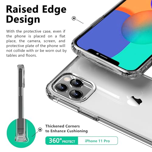 Image of ONES for iPhone 11 Pro Slim Case Clear, [PC + TPU Hybrid][Compatible with MagSafe][Military-Grade Drop Protection][Anti-Yellowing], Shockproof Silicone Hard Cover, Transparent Case