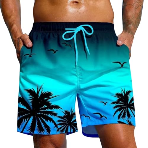 Short De Bain Homme Maillot De Bain Eté Natation Piscine Boxer Shorts Bermuda De Plage Hawaïen Leger Grande Taille Séchage Rapid Respirant Ample décontracté à Imprimé Vacances avec Poches Et Cordon