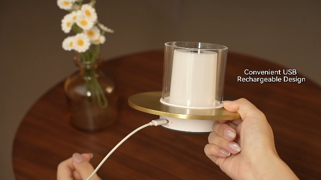 Image of Tubicen Cordless Lamp for Table, Battery Operated Rechargeable Cordless Table Lamp 4-Level Touch Dimmable Electronic LED Flameless Candle Lamp for Home Decor Seasonal Festival Celebration Anniversary