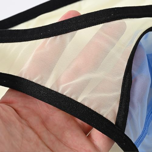 Men’s Sexy Underwear Briefs See Through Mesh Breathable Separate Enhancing Bulge Pouch Elephant Nose4