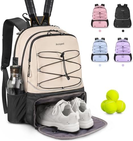 Arcoyard Bolsa de tênis comporta 2 raquetes, bolsas de tênis prof...