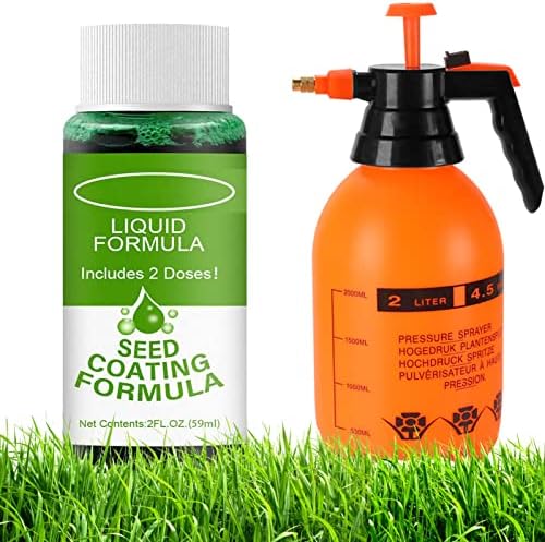 Hippie Green Grass Spray, Liquid Seeding Grass Lawn Green Spray, Cowboy Green Grass Seed Spray, Green Grass & Pest Control Lawn Spray (A)