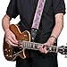 Nefelibata Guitar Strap, Vintage Cotton Guitar Straps with Head Cowhide Leather Ends for Bass, Electric & Acoustic Guitars, Free Strap Button, 1 Pair Strap Locks and 4 Guitar Picks