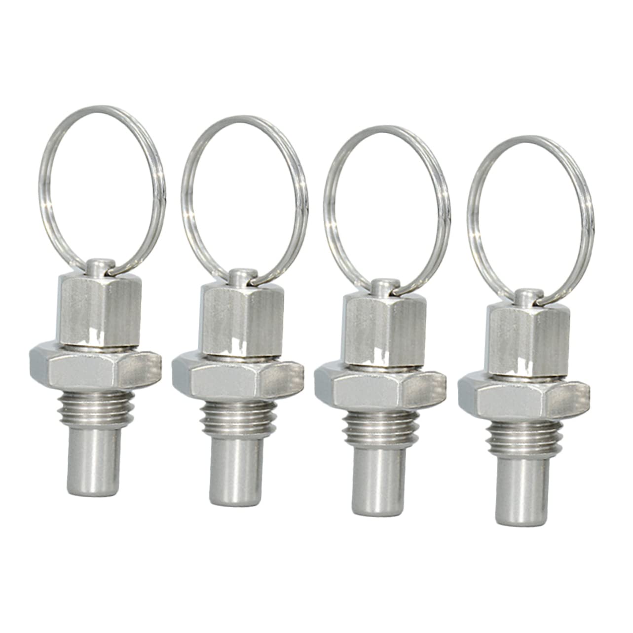 ARTIBETTER 12pcs Stainless Steel Spring Plunger Pull Non Lock Spring Loaded Pin for Mechanical Applications Resistant for Industrial Use
