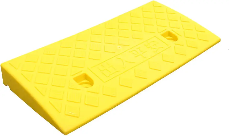 Rampa para cadeira de rodas Rampa de acesso para carros, soleira durável para acesso de cadeira de rodas e scooter Rampa de meio-fio fácil,Yellow
