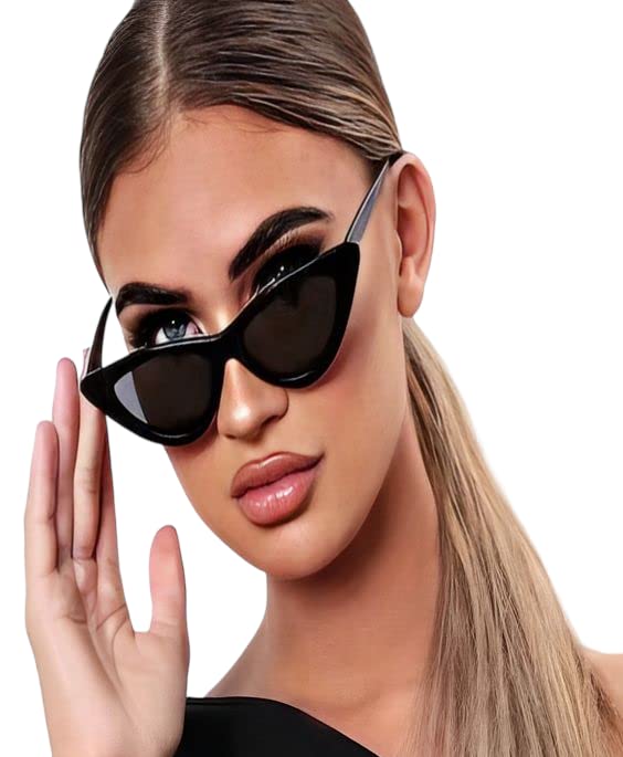 Vintage Cat Eye Sunglasses - Women Retro Cateye Sun Glasses Pointy Sunglasses-image-20