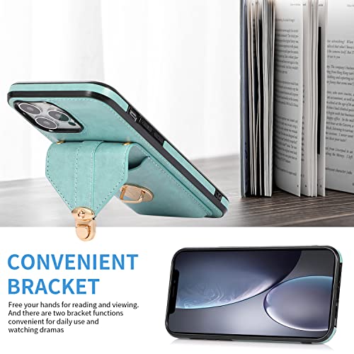 Yatchen Capa carteira aplicável ao iPhone 12 Pro Max, pacote de cartão de couro sintético de luxo co