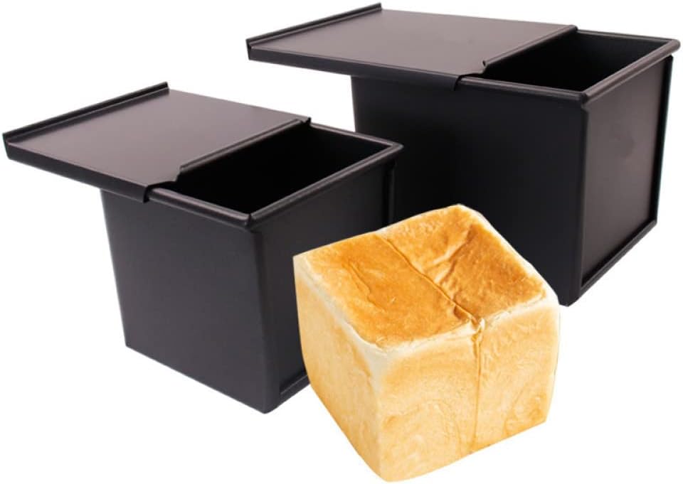 Cake Toast Pan with Cover Mini Teflon Coated Square Loaf Pan Aluminum Plated Steel Pancake Baking Pound/210 (Color : 6cm) (7cm)