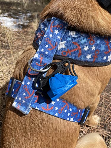 Image of Ultra Slim Bag Holder For Leash-One-Handed Operation- Keeps Rolls Secure Without Unrolling-Double Bag Hooks For Full Bags- Includes (1) Roll of Dog Waste Bags (1 Pack, Black)