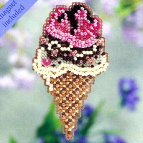 Kit de adorno de punto de cruz con cuentas de triple cucharada, ramo de primavera de Mill Hill 2011 MH18-1106