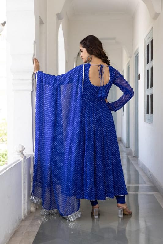 Image of Women's Georgette Anarkali Gown with Dupatta Set | Festive | Traditional | Wedding 190 Aarohi