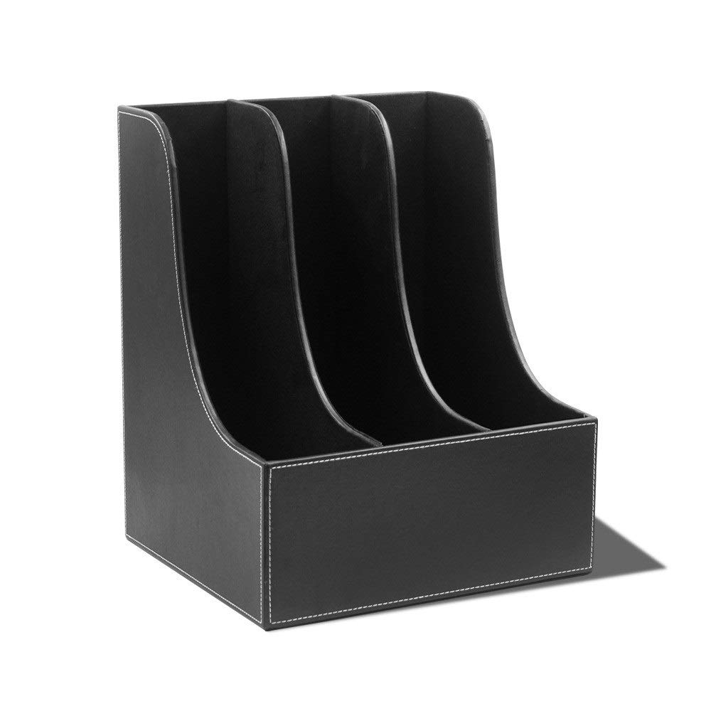 Boîte de rangement 3 grilles noir pour tablette de bureau et fournitures