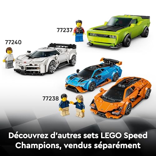 LEGO Speed Champions Supercar Porsche 911 GT3 RS - Jouet Voiture - Maquette à Construire avec Minifigurine de Pilote - Idée de Cadeau d'anniversaire pour Garçon dès 9 Ans 77239