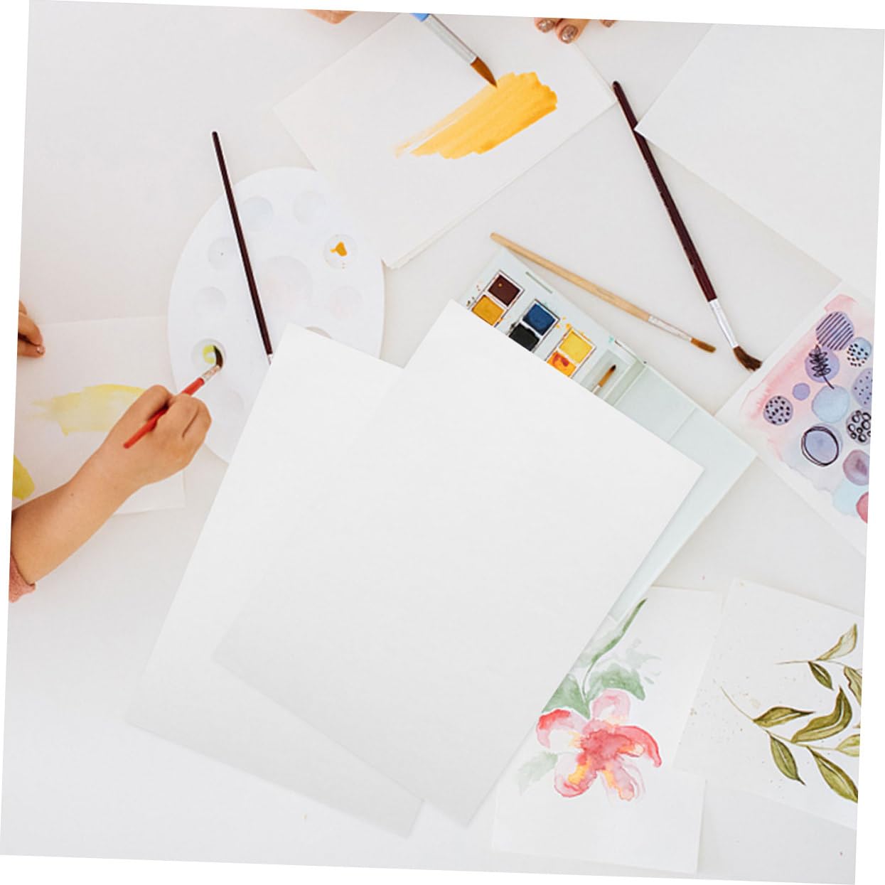 HOMSFOU 100blätter Aquarellpapier Künstler Zeichnungs Aquarellpapier Malpapier Für Anfänger Hobbykünstler Und Schulbedarf Geeignet Für Aquarell Bleistift