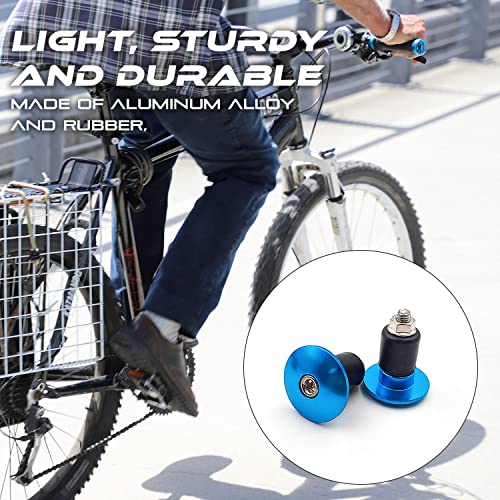 Onipax 2Pcs Handle Bar End Plugs (Black/Red/Gold/Blue) (Blue) #TOP5