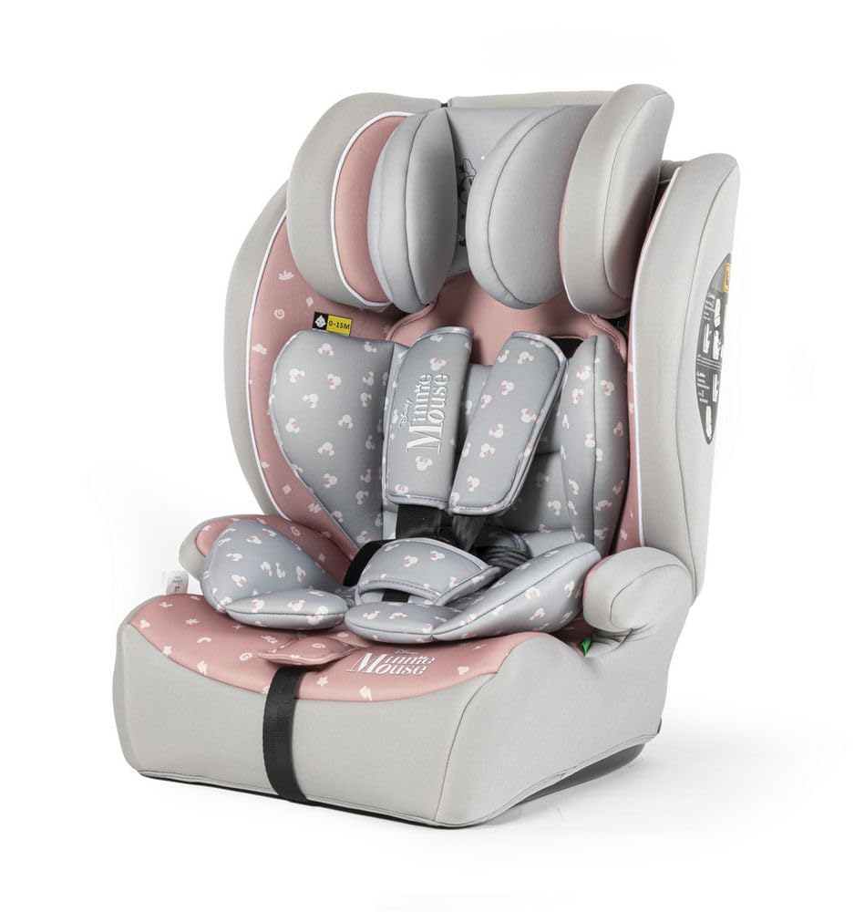 Minnie Mouse I-SIZE R129 Auto-Rückenlehne Kindersitz Mit Einer Höhe Von 76 Bis 150 Cm. Einstellbare Kopfstütze Und Zusätzliche Polsterung.
