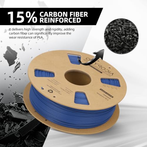 Image of PLA-CF Carbon Fiber PLA 3D Printer Filament 1.75mm 1KG Blue